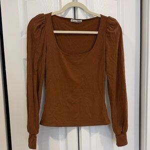 Reformation Rust Long Sleeve Top